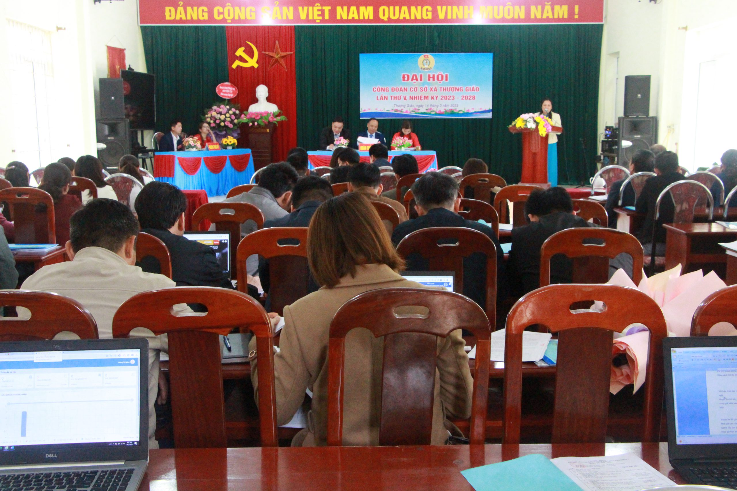 Đại hội điểm Công đoàn cơ sở xã Thượng Giáo thứ V, nhiệm kỳ 2023 - 2028